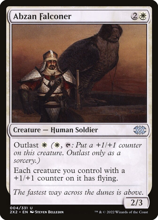 Abzan Falconer – Uncommon Magic: The Gathering card from Double Masters 2022 (#4)