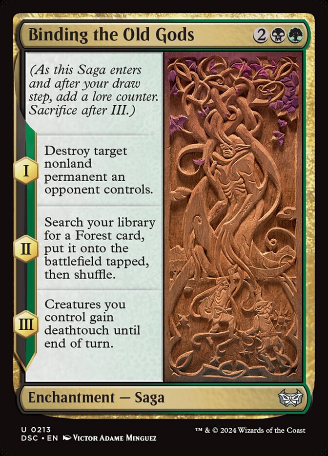 Binding the Old Gods – Uncommon Magic: The Gathering card from Duskmourn: House of Horror Commander (#213)