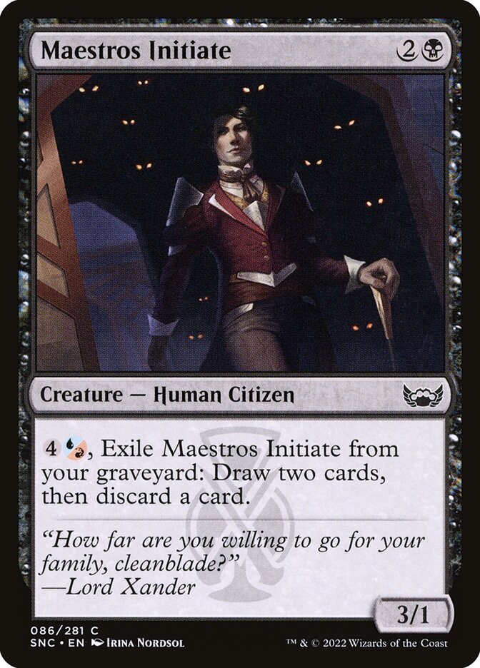 Maestros Initiate – Common Magic: The Gathering card from Streets of New Capenna (#86)
