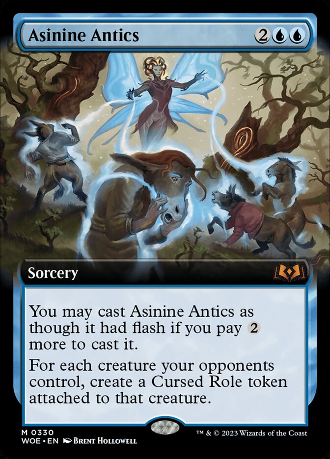 Asinine Antics – Mythic Magic: The Gathering card from Wilds of Eldraine (#330)