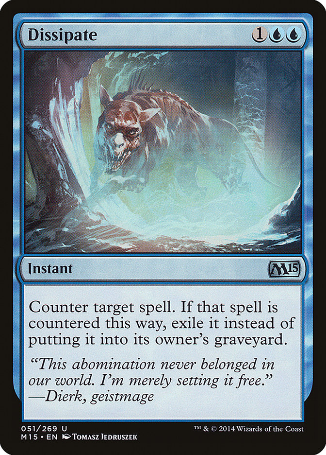 Dissipate – Uncommon Magic: The Gathering card from Magic 2015 (#51)