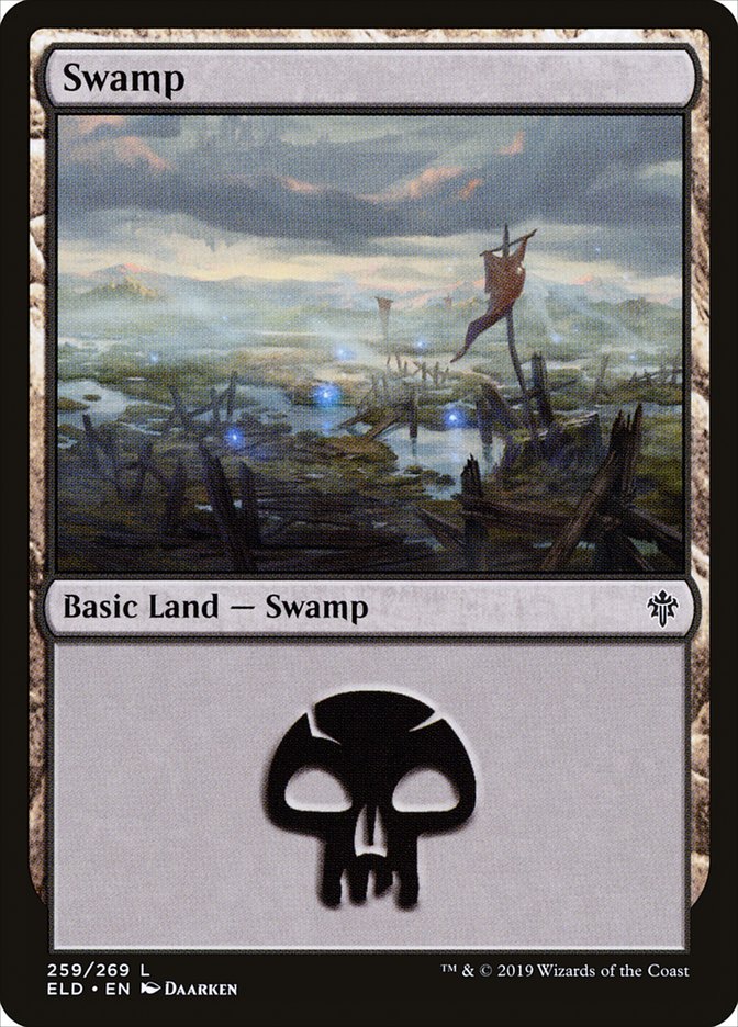 Swamp – Common Magic: The Gathering card from Throne of Eldraine (#259)