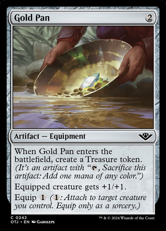 Gold Pan – Common Magic: The Gathering card from Outlaws of Thunder Junction (#242)