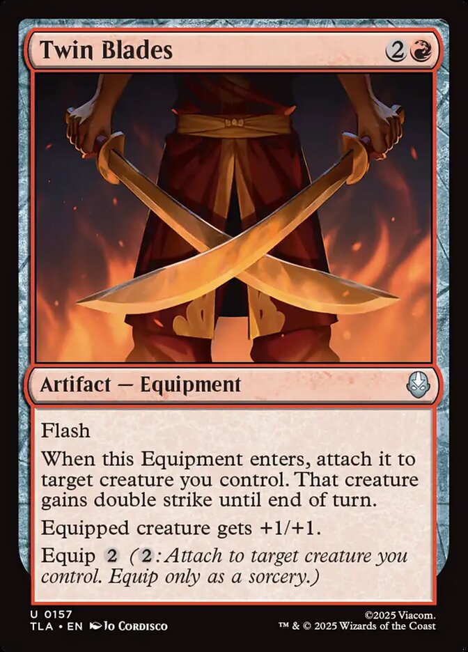 Twin Blades – Uncommon Magic: The Gathering card from Avatar: The Last Airbender (#157)
