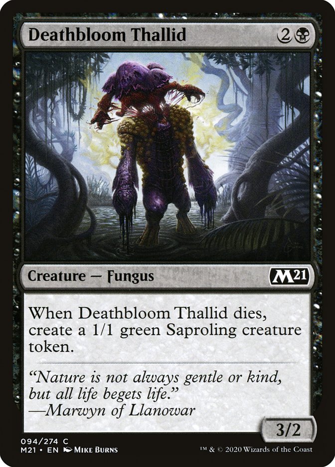 Deathbloom Thallid – Common Magic: The Gathering card from Core Set 2021 (#94)