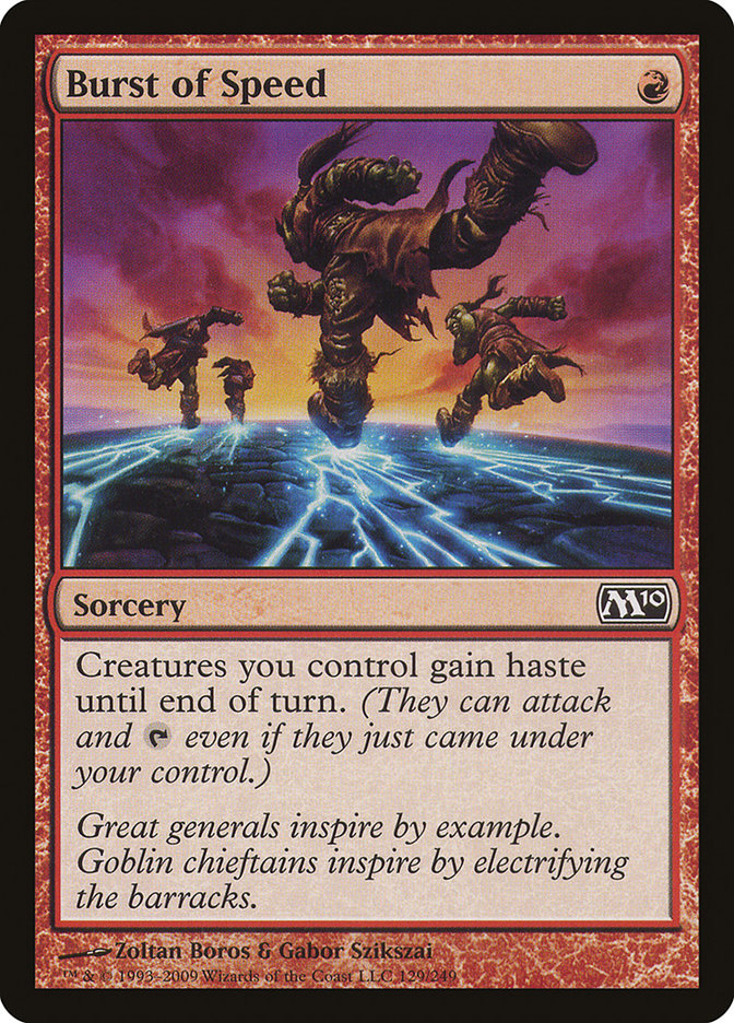 Burst of Speed – Common Magic: The Gathering card from Magic 2010 (#129)