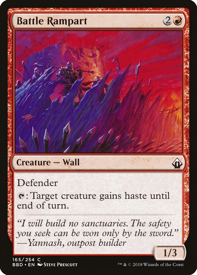 Battle Rampart – Common Magic: The Gathering card from Battlebond (#165)