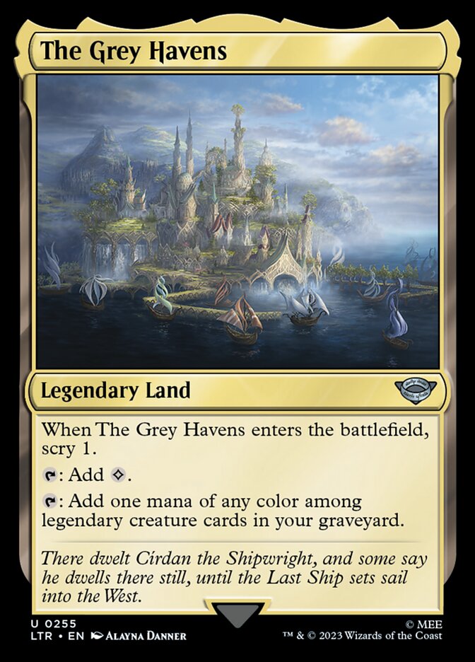 The Grey Havens – Uncommon Magic: The Gathering card from The Lord of the Rings: Tales of Middle-earth (#255)