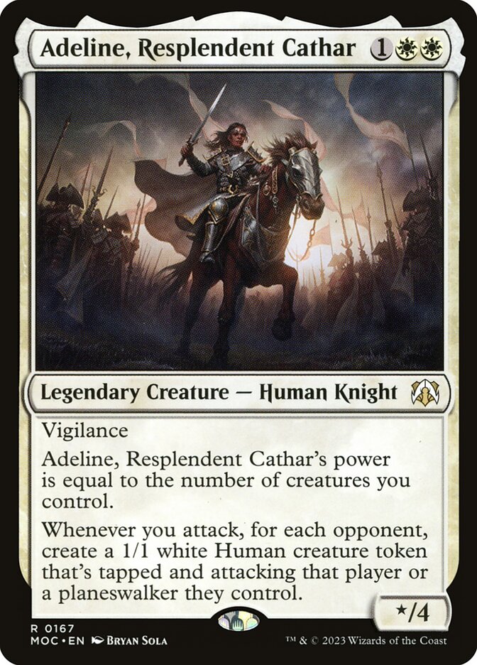 Adeline, Resplendent Cathar – Rare Magic: The Gathering card from March of the Machine Commander (#167)