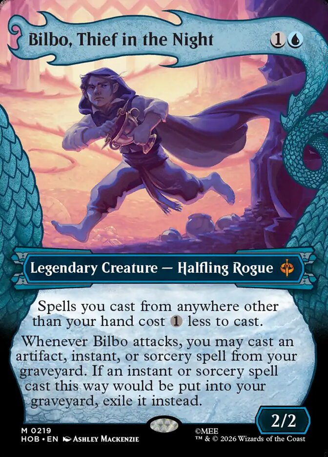 Bilbo, Thief in the Night – Mythic Magic: The Gathering card from The Hobbit (#219)
