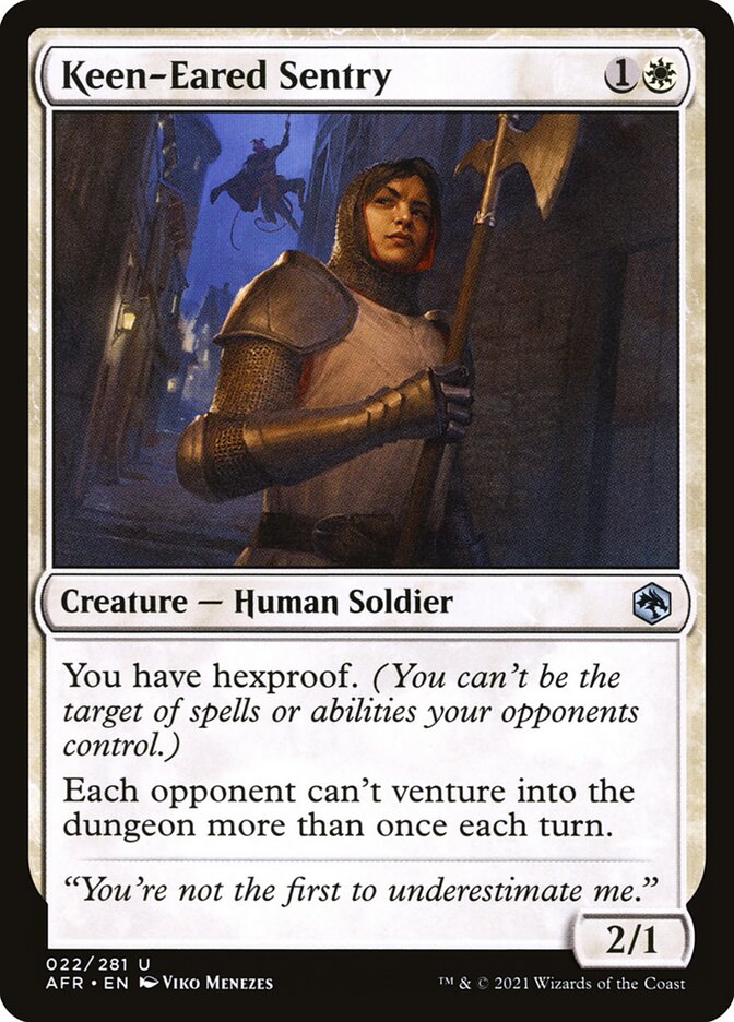 Keen-Eared Sentry – Uncommon Magic: The Gathering card from Adventures in the Forgotten Realms (#22)