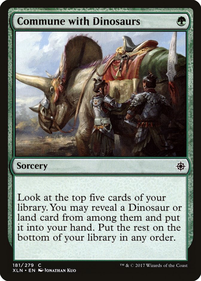 Commune with Dinosaurs – Common Magic: The Gathering card from Ixalan (#181)