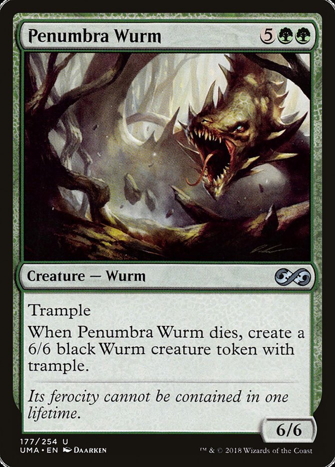 Penumbra Wurm – Uncommon Magic: The Gathering card from Ultimate Masters (#177)