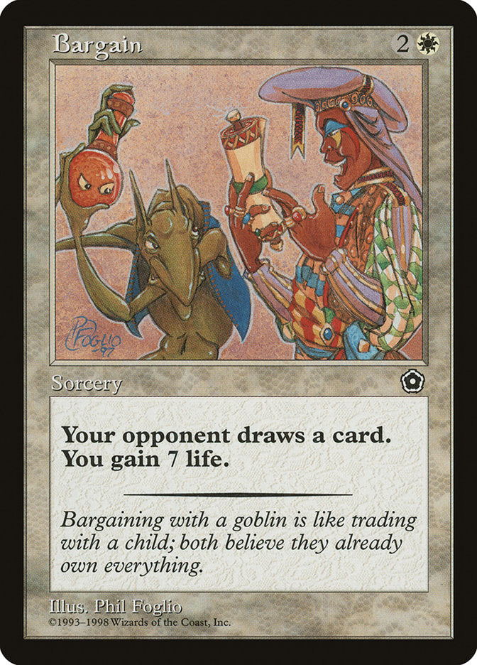 Bargain – Uncommon Magic: The Gathering card from Portal Second Age (#14)