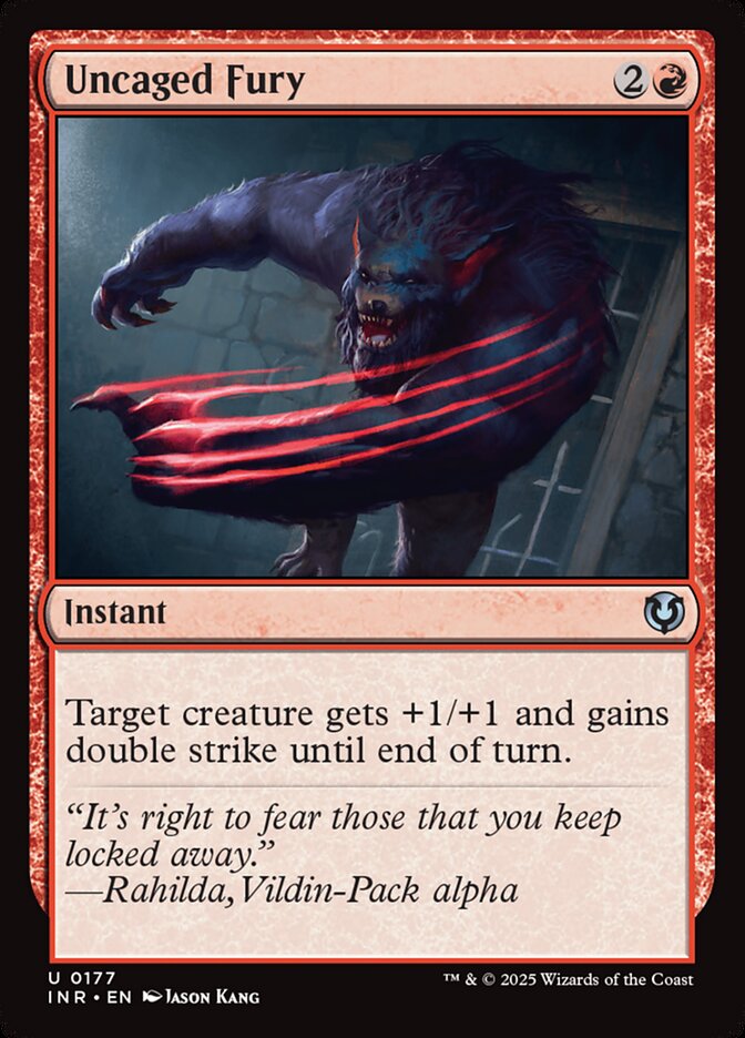 Uncaged Fury – Uncommon Magic: The Gathering card from Innistrad Remastered (#177)