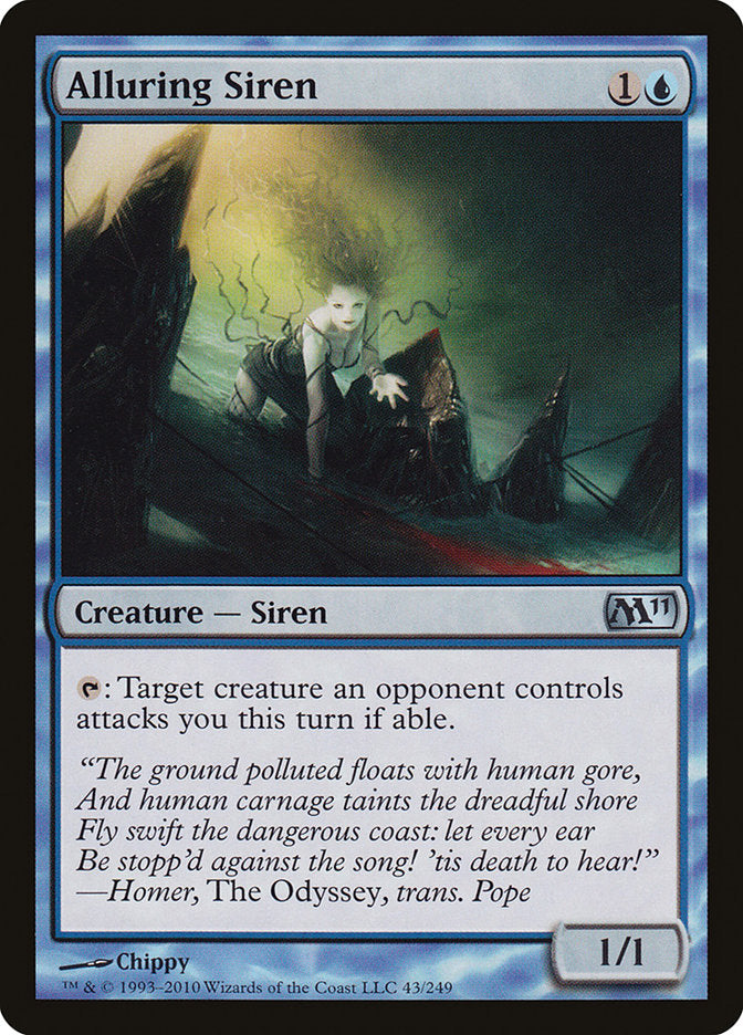 Alluring Siren – Uncommon Magic: The Gathering card from Magic 2011 (#43)