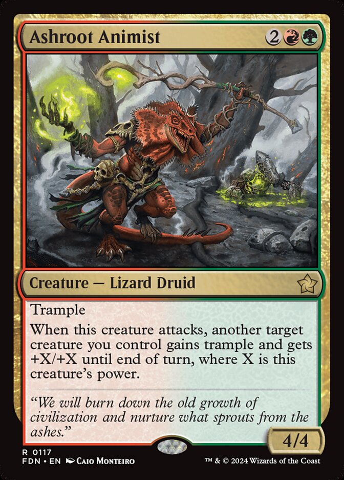 Ashroot Animist – Rare Magic: The Gathering card from Foundations (#117)