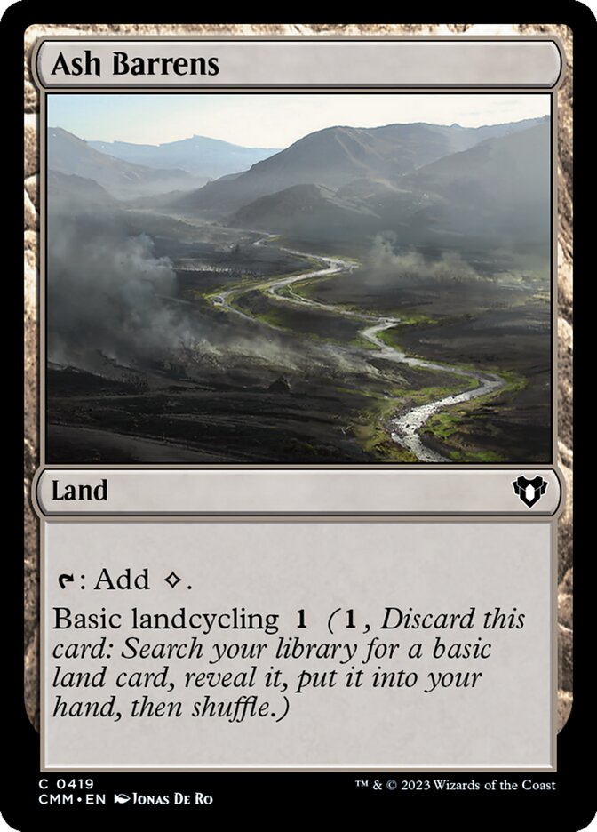 Ash Barrens – Common Magic: The Gathering card from Commander Masters (#419)