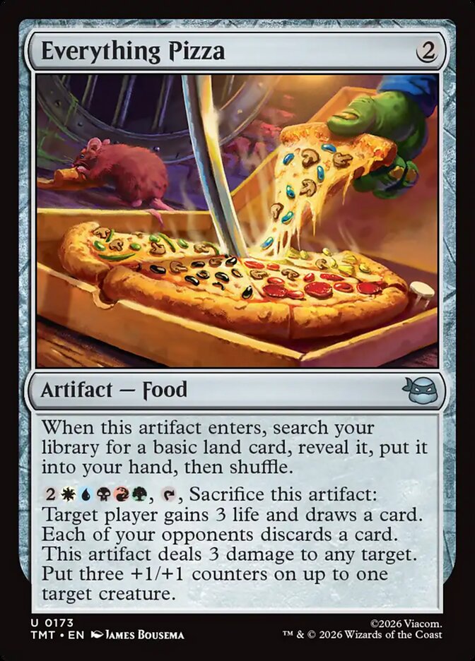 Everything Pizza – Uncommon Magic: The Gathering card from Teenage Mutant Ninja Turtles (#173)