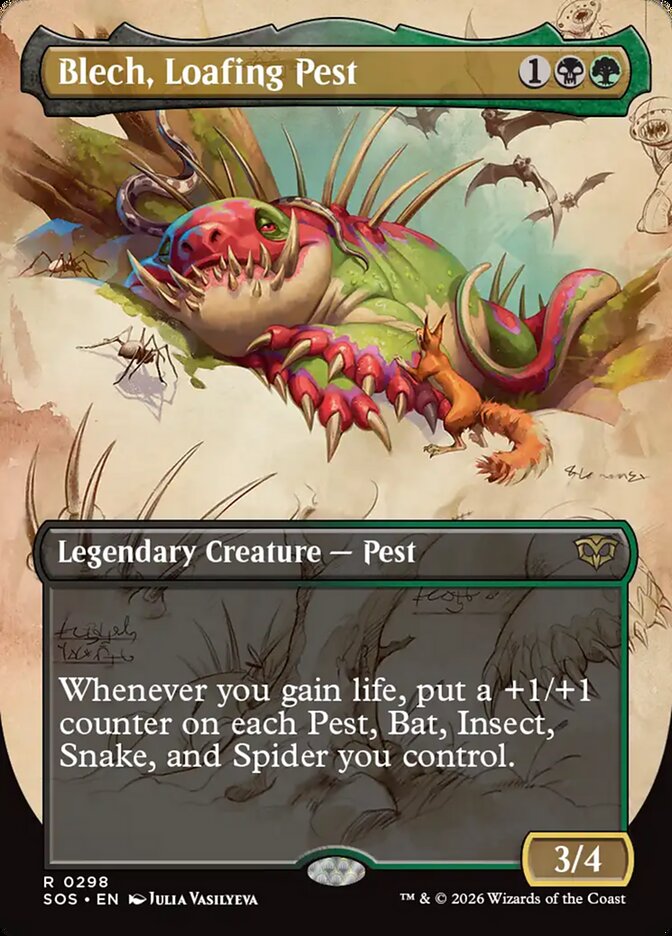 Blech, Loafing Pest – Rare Magic: The Gathering card from Secrets of Strixhaven (#298)