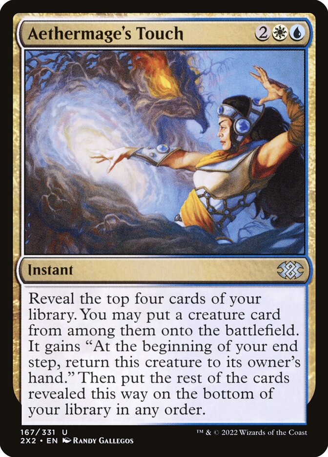 Aethermage's Touch – Uncommon Magic: The Gathering card from Double Masters 2022 (#167)