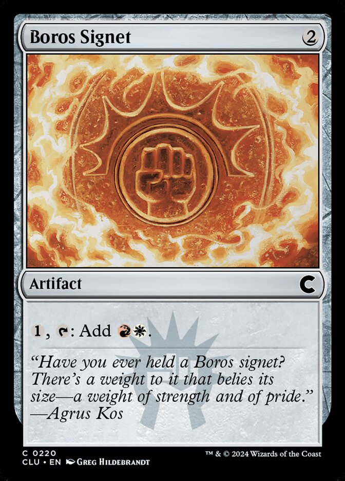 Boros Signet – Common Magic: The Gathering card from Ravnica: Clue Edition (#220)