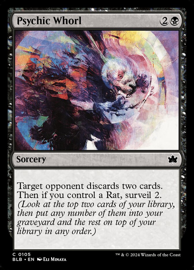 Psychic Whorl – Common Magic: The Gathering card from Bloomburrow (#105)
