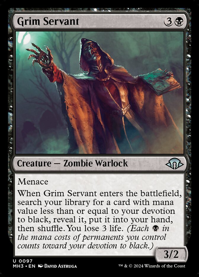 Grim Servant – Uncommon Magic: The Gathering card from Modern Horizons 3 (#97)