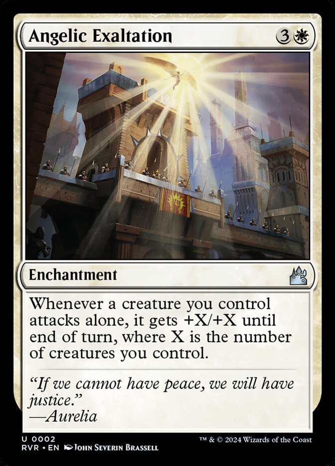 Angelic Exaltation – Uncommon Magic: The Gathering card from Ravnica Remastered (#2)