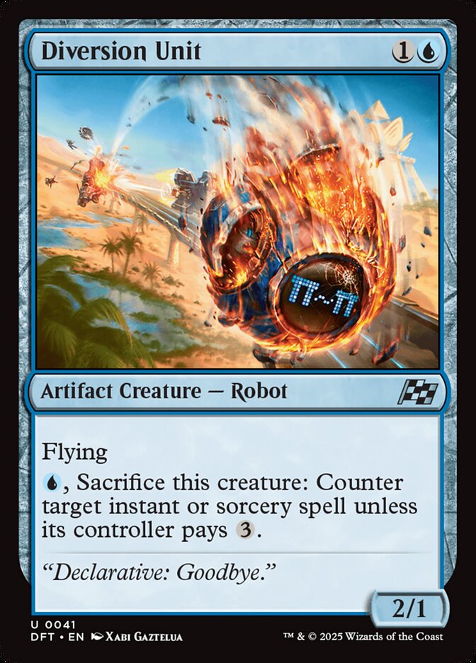 Diversion Unit – Uncommon Magic: The Gathering card from Aetherdrift (#41)