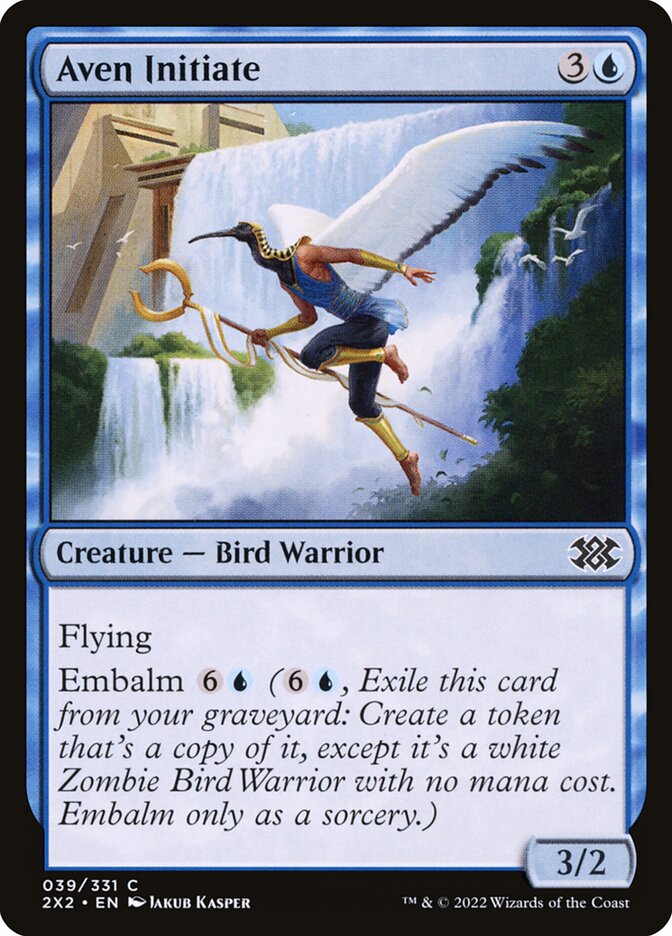 Aven Initiate – Common Magic: The Gathering card from Double Masters 2022 (#39)