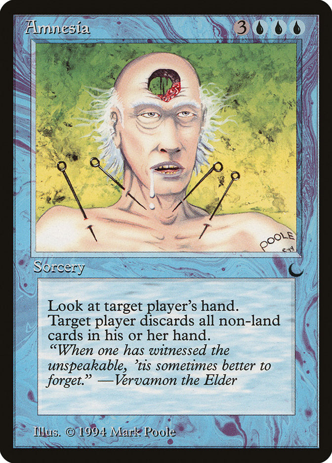 Amnesia – Uncommon Magic: The Gathering card from The Dark (#20)