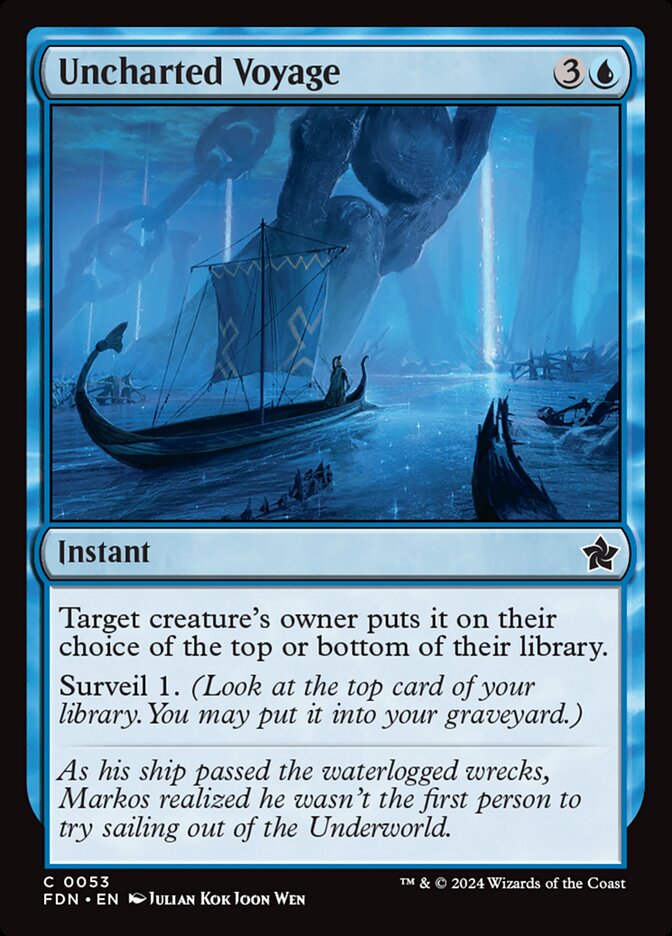Uncharted Voyage – Common Magic: The Gathering card from Foundations (#53)