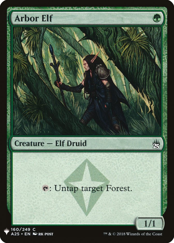 Arbor Elf – Common Magic: The Gathering card from The List (#A25-160)