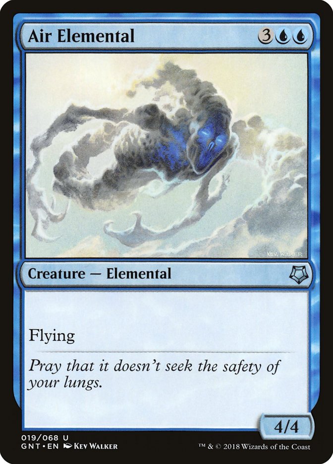 Air Elemental – Uncommon Magic: The Gathering card from Game Night (#19)