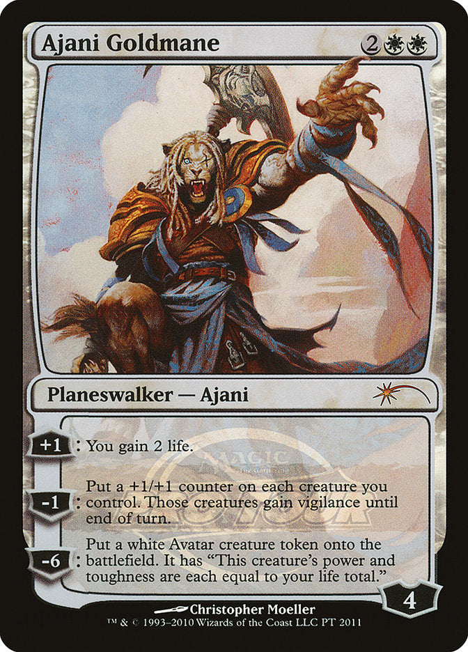Ajani Goldmane – Mythic Magic: The Gathering card from Pro Tour Promos (#2011)