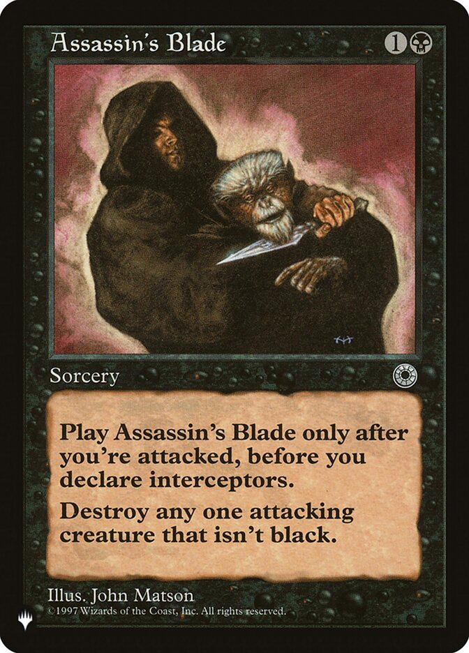 Assassin's Blade – Uncommon Magic: The Gathering card from The List (#POR-80)