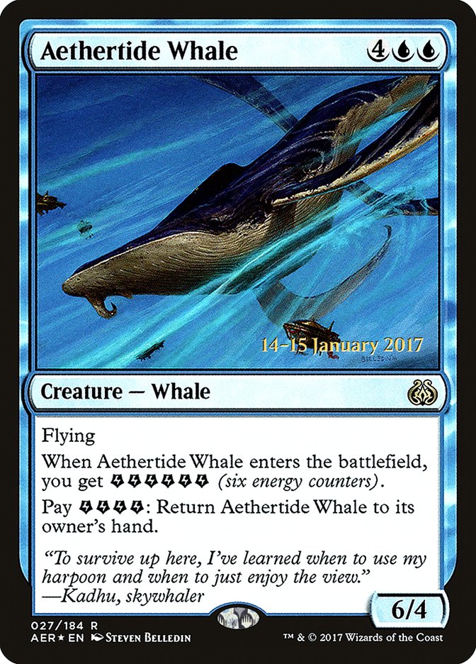 Aethertide Whale – Rare Magic: The Gathering card from Aether Revolt Promos (#27s)