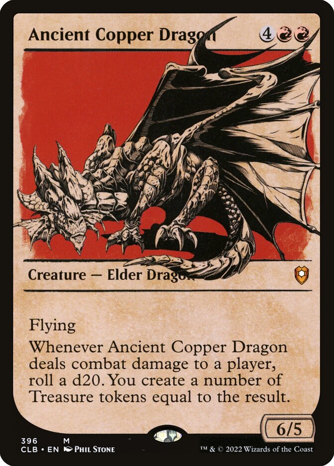 Ancient Copper Dragon – Mythic Magic: The Gathering card from Commander Legends: Battle for Baldur's Gate (#396)