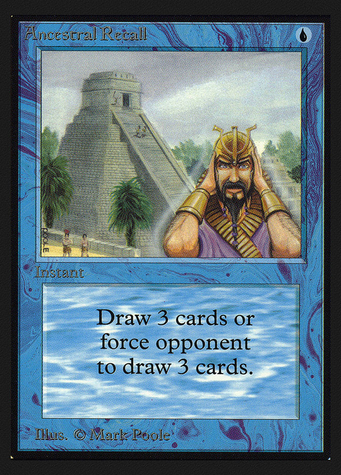 Ancestral Recall – Rare Magic: The Gathering card from Intl. Collectors' Edition (#48)
