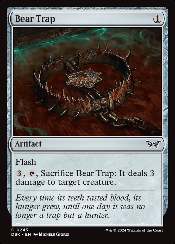 Bear Trap – Common Magic: The Gathering card from Duskmourn: House of Horror (#243)