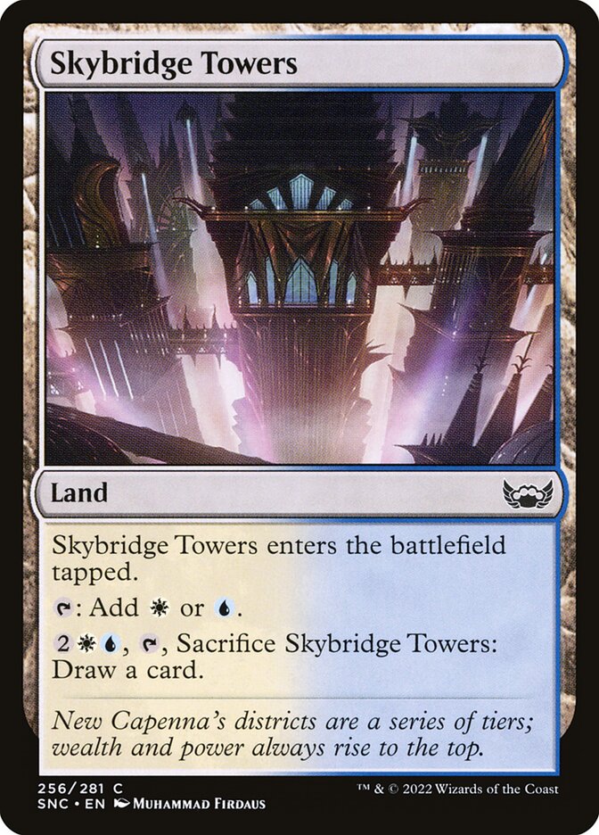 Skybridge Towers – Common Magic: The Gathering card from Streets of New Capenna (#256)