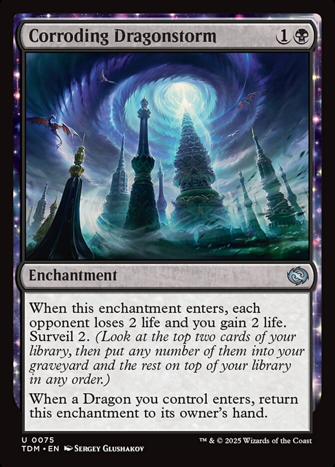 Corroding Dragonstorm – Uncommon Magic: The Gathering card from Tarkir: Dragonstorm (#75)