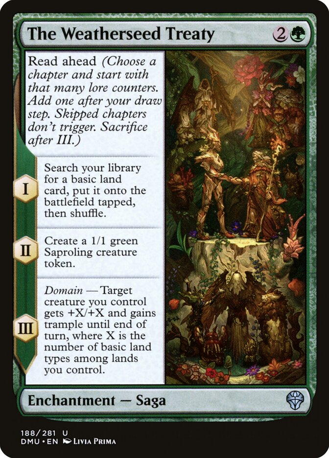 The Weatherseed Treaty – Uncommon Magic: The Gathering card from Dominaria United (#188)