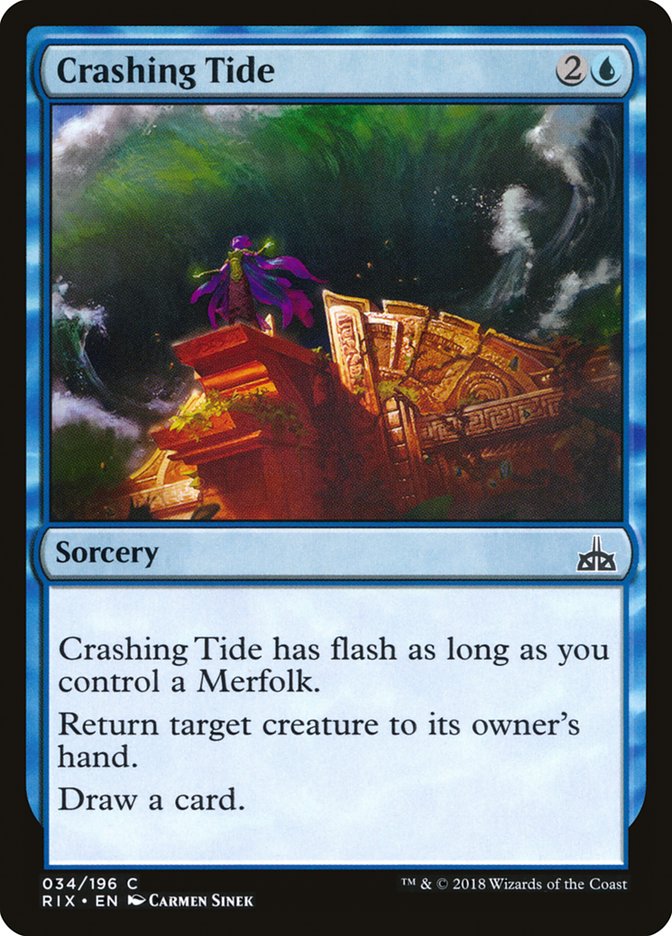 Crashing Tide – Common Magic: The Gathering card from Rivals of Ixalan (#34)