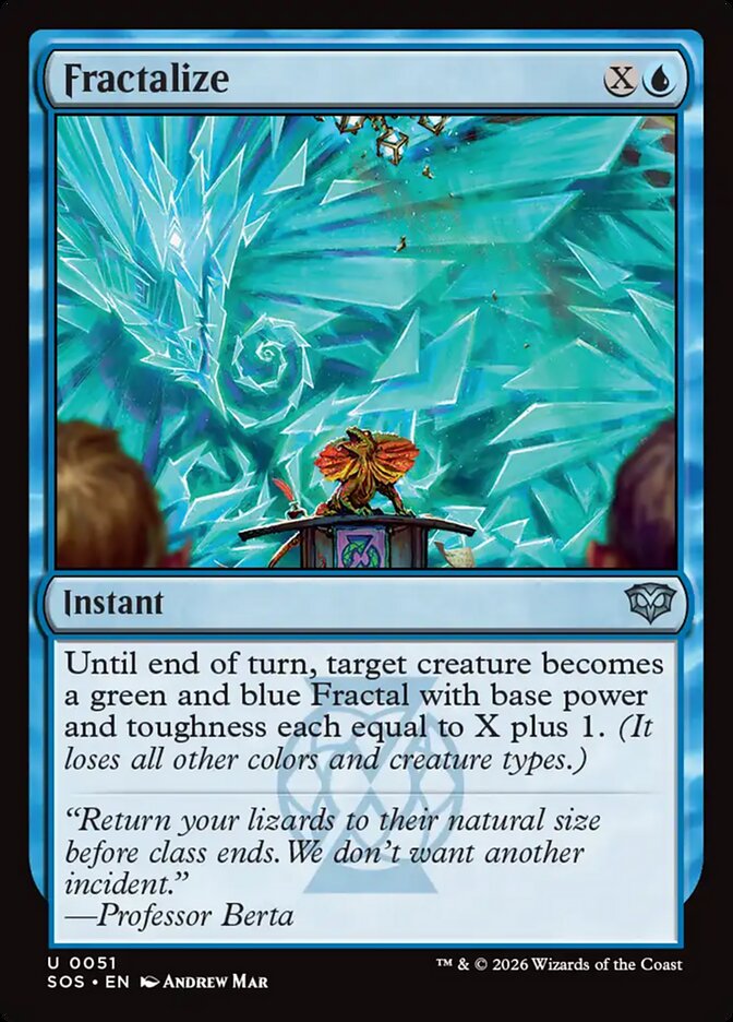Fractalize – Uncommon Magic: The Gathering card from Secrets of Strixhaven (#51)