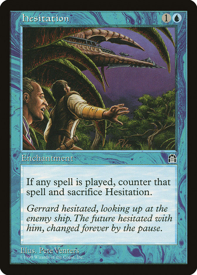 Hesitation – Uncommon Magic: The Gathering card from Stronghold (#33)
