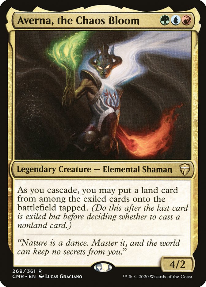 Averna, the Chaos Bloom – Rare Magic: The Gathering card from Commander Legends (#269)