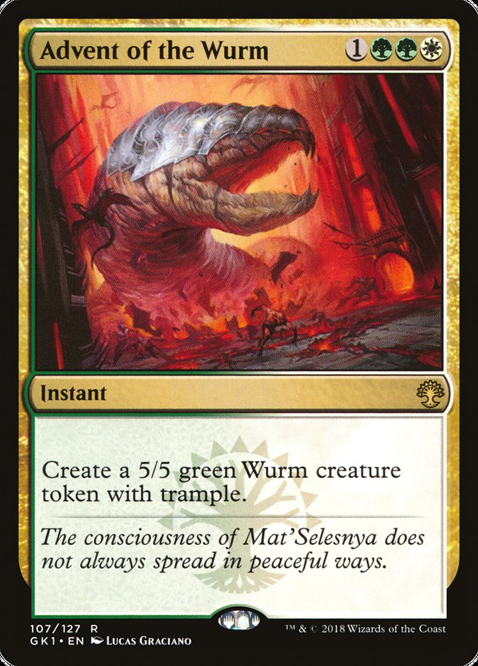 Advent of the Wurm – Rare Magic: The Gathering card from GRN Guild Kit (#107)