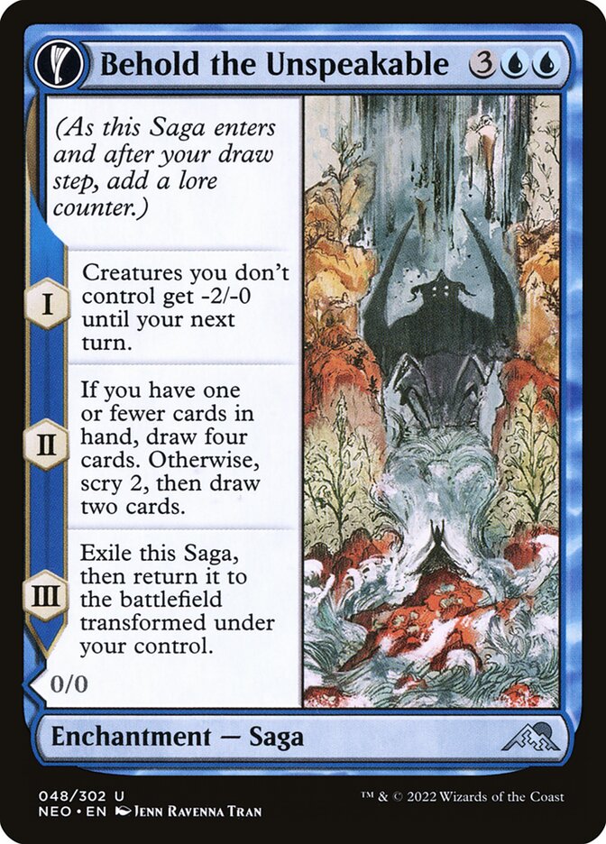 Behold the Unspeakable // Vision of the Unspeakable – Uncommon Magic: The Gathering card from Kamigawa: Neon Dynasty (#48)